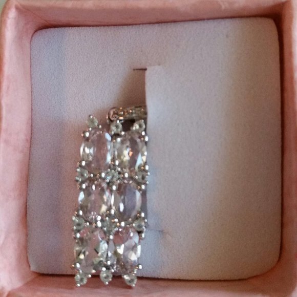 2.62ctw Genuine Morganite & Topaz Necklace 18